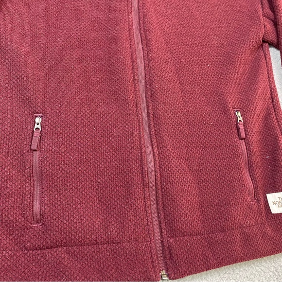 The North Face Red Fleece Full Zip Hoodie Sweater Women’s Size S Small - Picture 9 of 10